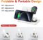 3 in 1 Foldable Charging Station for Apple Products,Fast Wireless Charger Travel Dock Adapter&Light for iPhone 15/14/13/12/11/X/XS/XR 8,iWatch Ultra2/9/Ultra/8/7/6/SE/5/4/3,Pods 3/2/Pro/2 (Black)