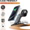 3 in 1 Foldable Charging Station for Apple Products,Fast Wireless Charger Travel Dock Adapter&Light for iPhone 15/14/13/12/11/X/XS/XR 8,iWatch Ultra2/9/Ultra/8/7/6/SE/5/4/3,Pods 3/2/Pro/2 (Black)